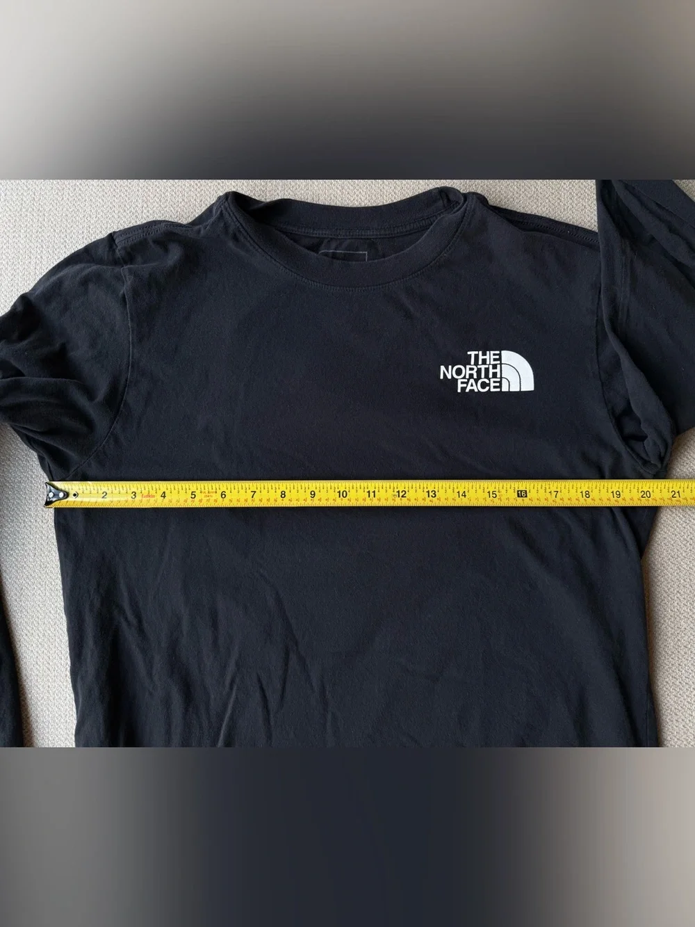 The North Face Black Tee with White Logo